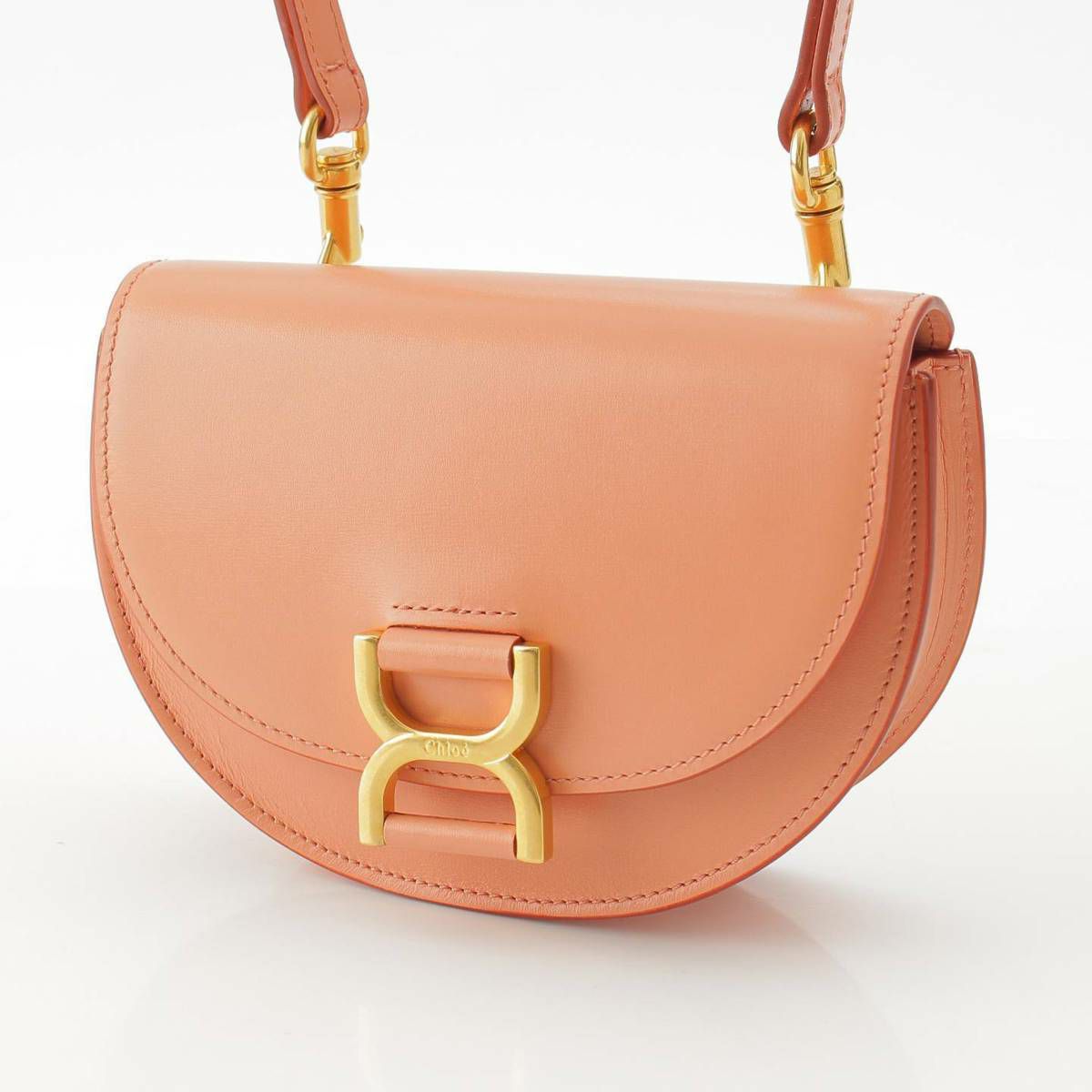 クロエ Chloe ミニ マーシー レザー フラップ ショルダーバッグ ピンク