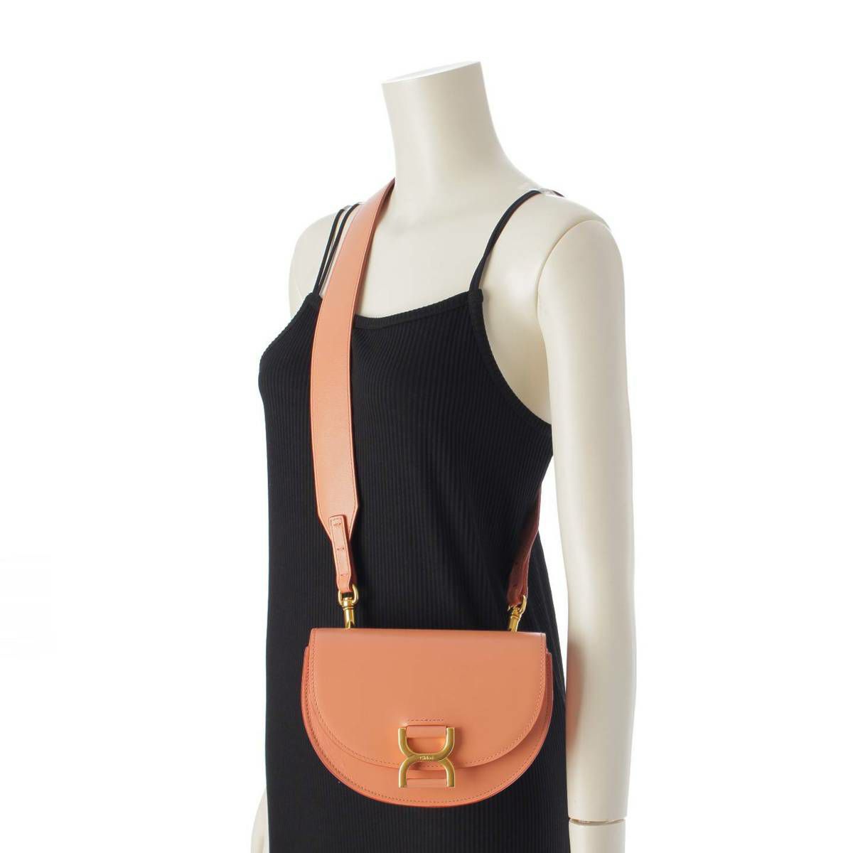 クロエ Chloe ミニ マーシー レザー フラップ ショルダーバッグ ピンク