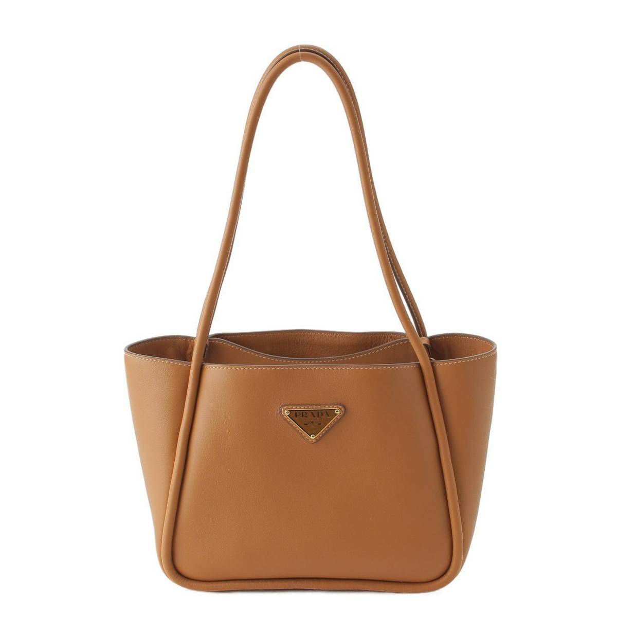 プラダ トライアングルロゴ ソフトグレインレザー ミニ トートバッグ
