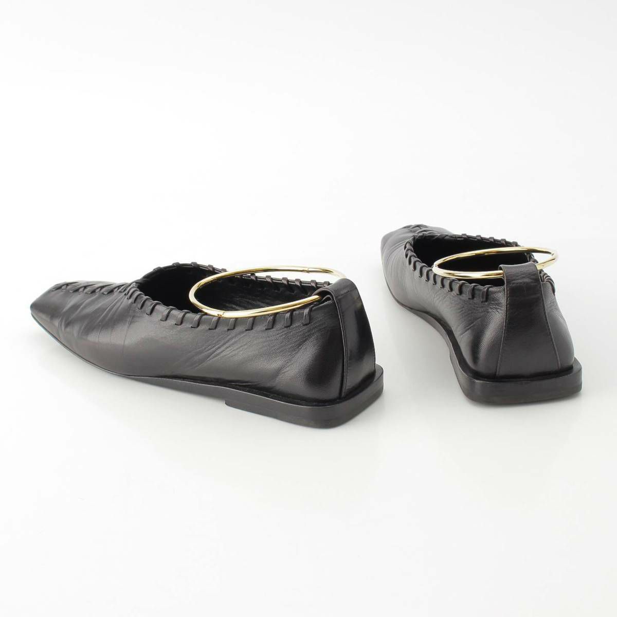 JIL SANDER アンクレット スクエアトゥ パンプス バレエシューズ JIL SANDER ジルサンダー バレエシューズ Jil Sander メタル