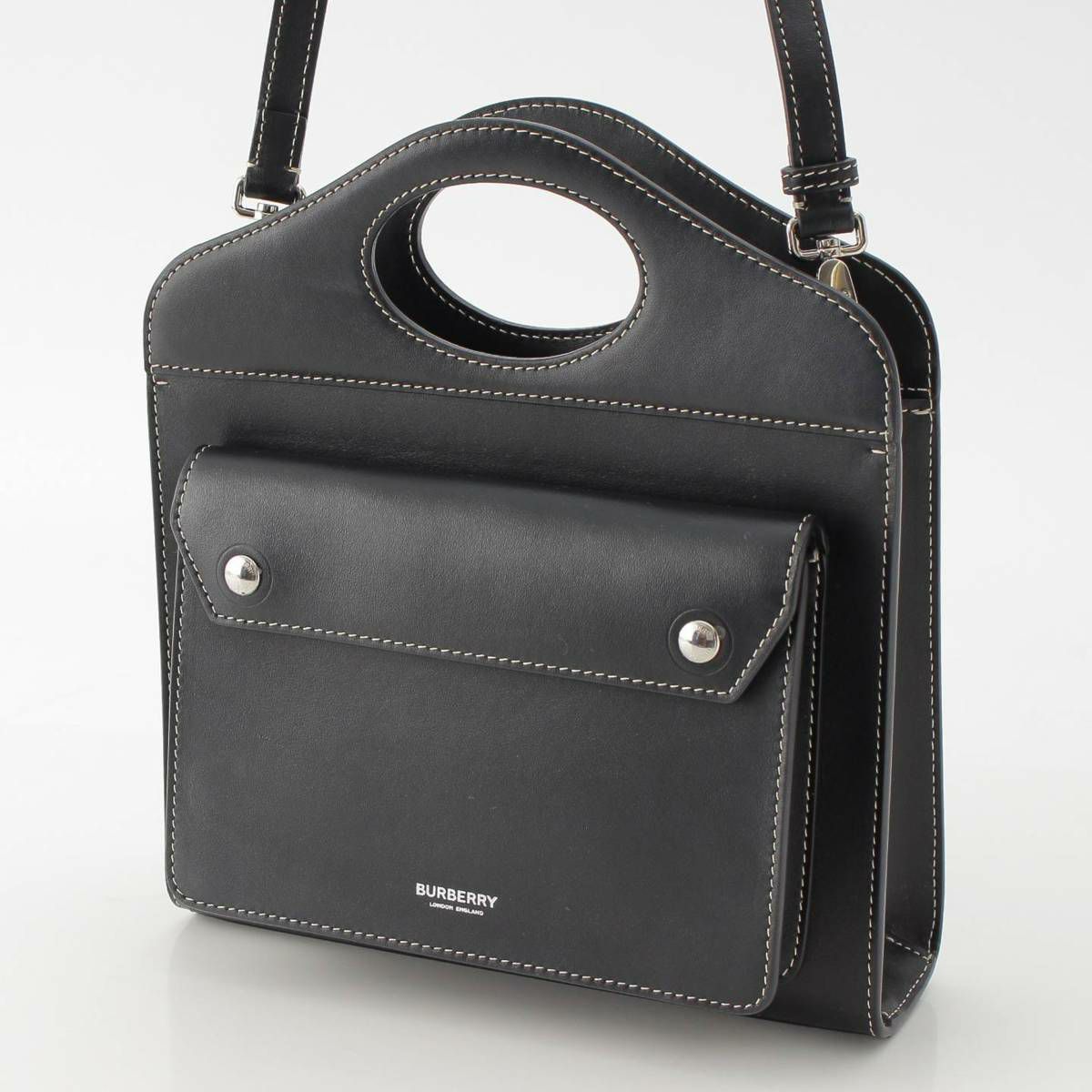 バーバリー Burberry バーバリー レザー ポケットバッグ