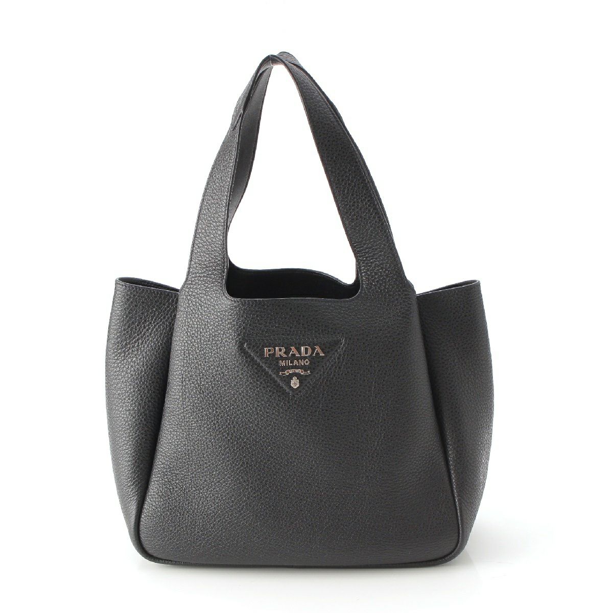 美品 PRADA プラダ ヴィッテロダイノ 三角ロゴプレート ブルー 
