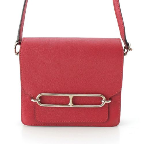 エルメス X刻印 サックロウリス 19 エヴァーカラー ショルダーバッグ シルバー金具 ルージュグレナ