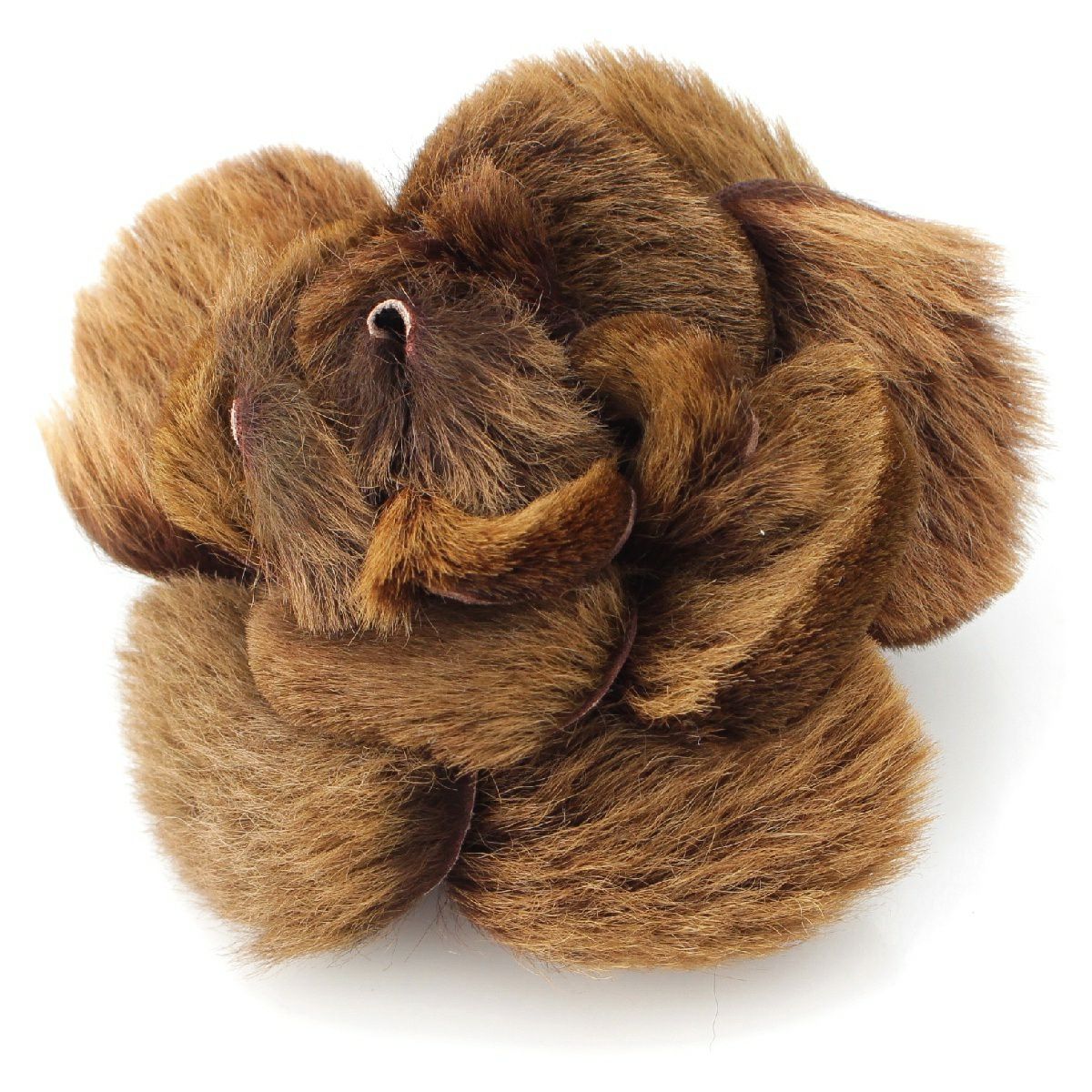 ヴィンテージCHANEL ブラウン　カメリア　コサージュ シャネル ファー カメリア ブローチ コサージュ ゴールド金具 ブラウン