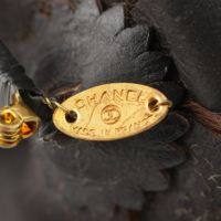 シャネル ファー カメリア ブローチ コサージュ ゴールド金具 ブラウン