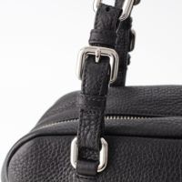 プラダ レザー エンボスロゴ ミニボストン ハンドバッグ 鞄 BR3091