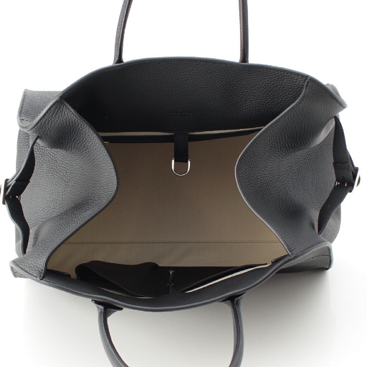 ザロウ レザー ソフトマルゴー 15 ハンドバッグ W1255 L133 ブラック