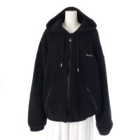 12/26まで。CELINE フード付きボアパーカー セリーヌ ロゴ ボア フード ジップアップ ジャケット フリース