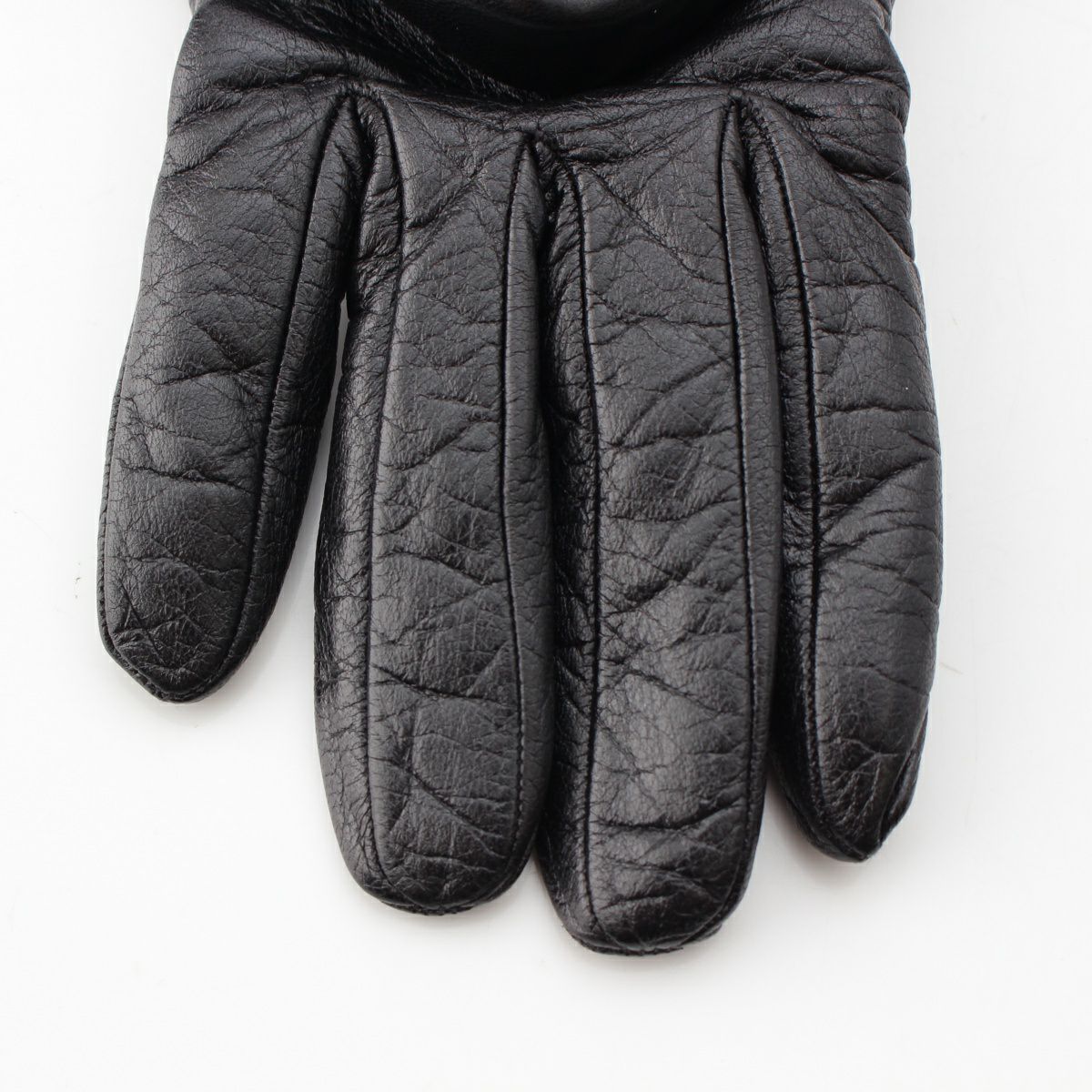 プラダ ナッパレザー カシミヤライニング トライアングルロゴ ポーチ