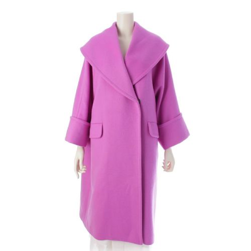 ミカコナカムラ MIKAKO NAKAMURA カシミヤ ステッチ コート アウター パープル 38