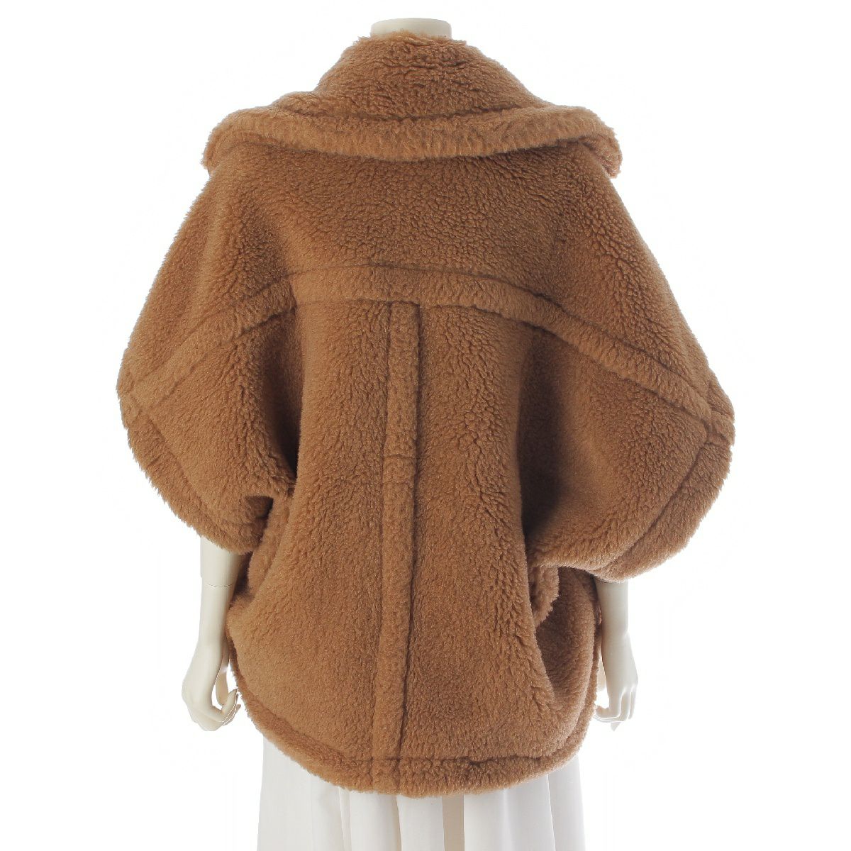 マックスマーラ テディベア キャメル シルク ボア ライダース ショート