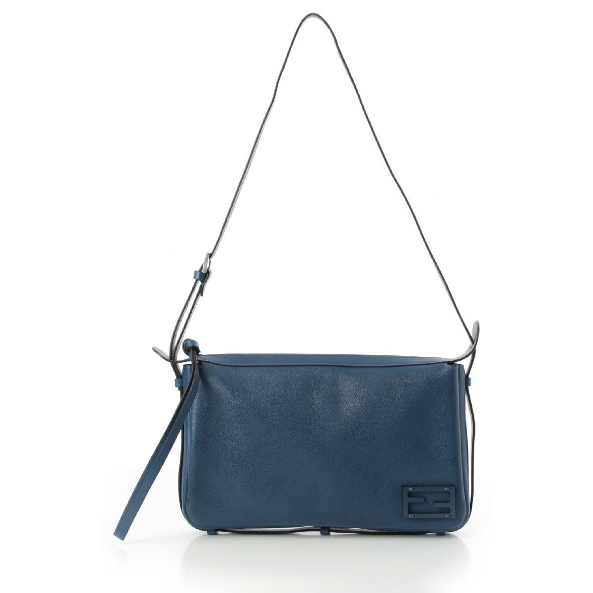 フェンディ シンプリー レザー ミディアム ロゴ ショルダーバッグ