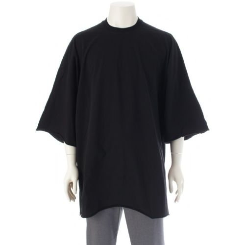 リックオウエンス 21AW TOMMY ROLLUP OVERSIZED コットン トミーロールアップ オーバーサイズ 半袖Ｔシャツ トップス カットソー RR02A5205 ブラック ONE SIZE