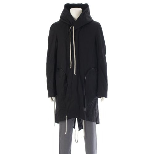 リックオウエンス 21SS BAUHAUS PARKA バウハウスパーカー コットン スパンデックス モッズコート アウター RU21S6971-TE ブラック 48