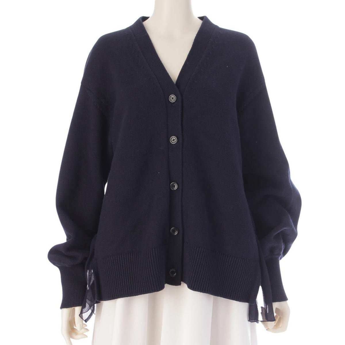 アディアム ADEAM 23年 レザーストラップ ニット ワンピース 43939  