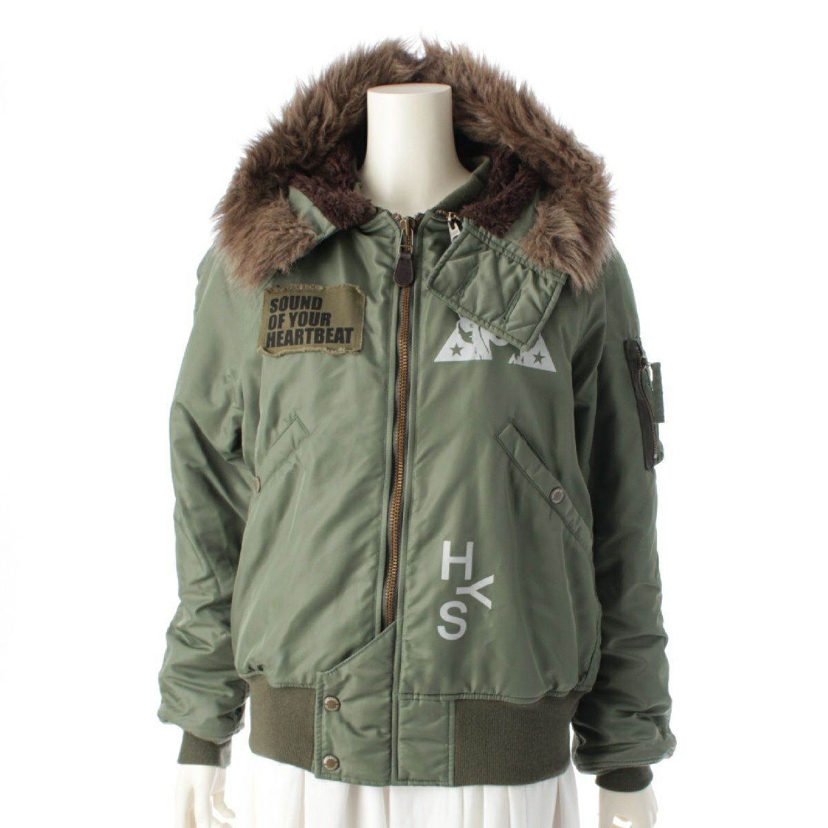 ヒステリックグラマー HYS 84 ファー フード N-2B MA-1 フライト