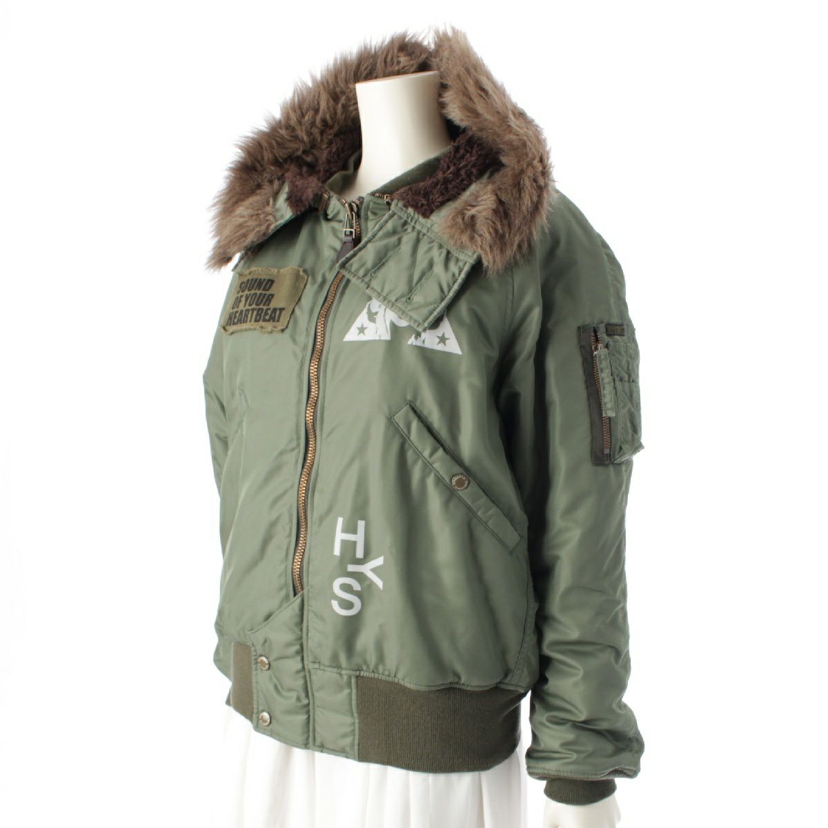 ヒステリックグラマー HYS 84 ファー フード N-2B MA-1 フライト