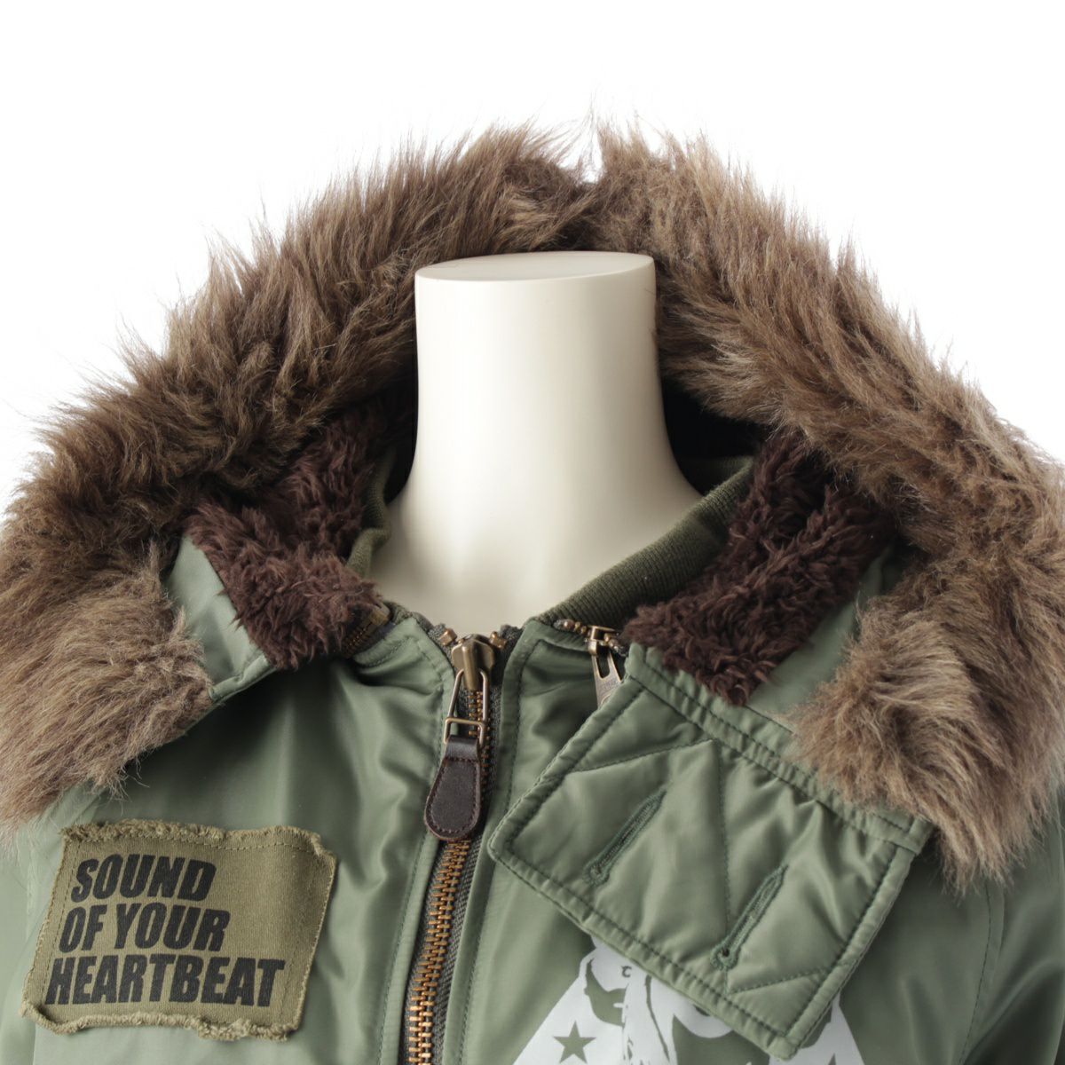 ヒステリックグラマー HYS 84 ファー フード N-2B MA-1 フライト