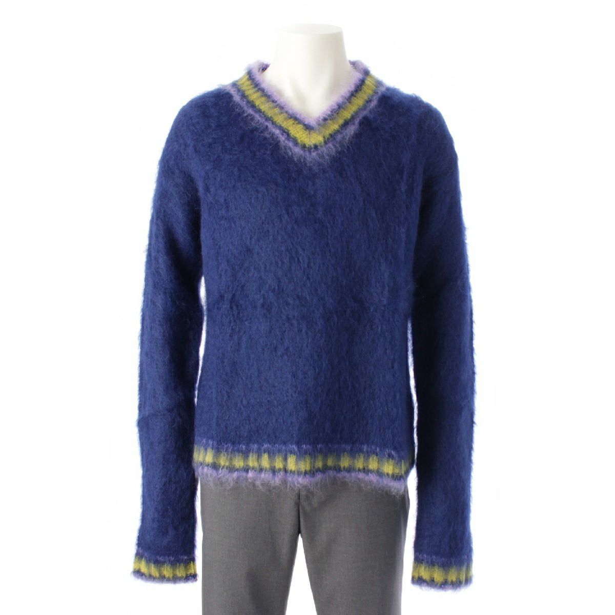 マルニ 23AW FUZZY WUZZY モヘア Vネック カレッジ ニット セーター 