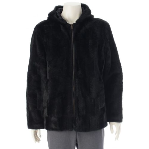 シュプリーム アクリルファー フーディー モダクリン キルティング裏地 ジャケット ブルゾン アウター ブラック M