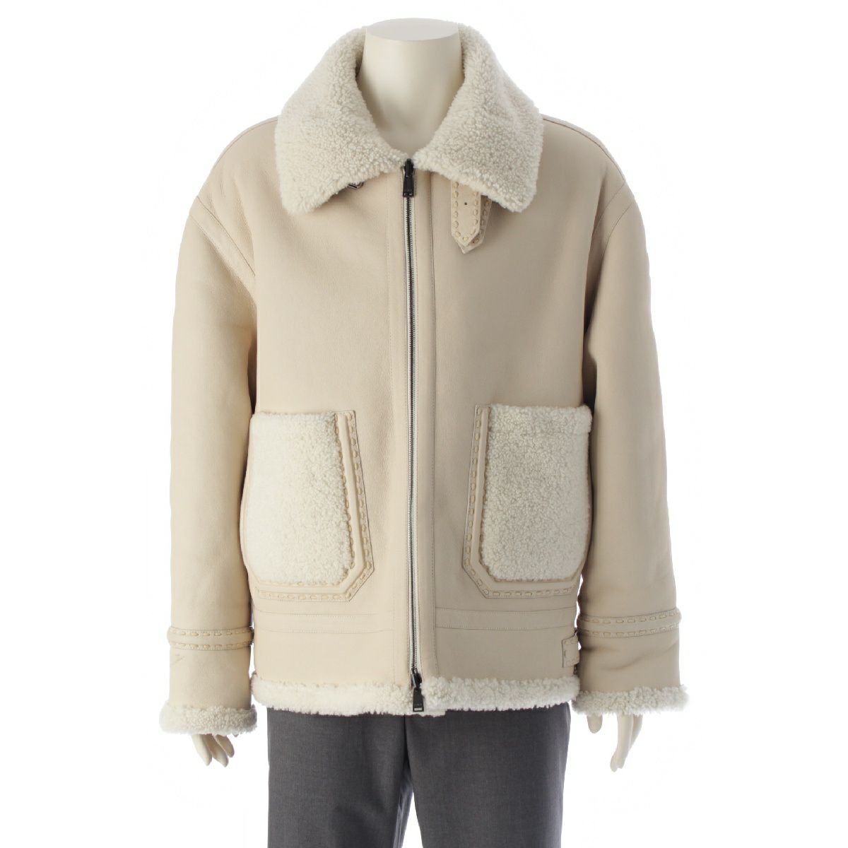 フェンディ ラムスキン レザー セレリア リバーシブル ムートン  