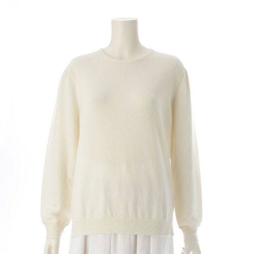 ドゥロワー 24AW WINTER1 14G カシミヤ クルーネック ギャザースリーブ ニット セーター トップス 6513-106-1151 アイボリー 1