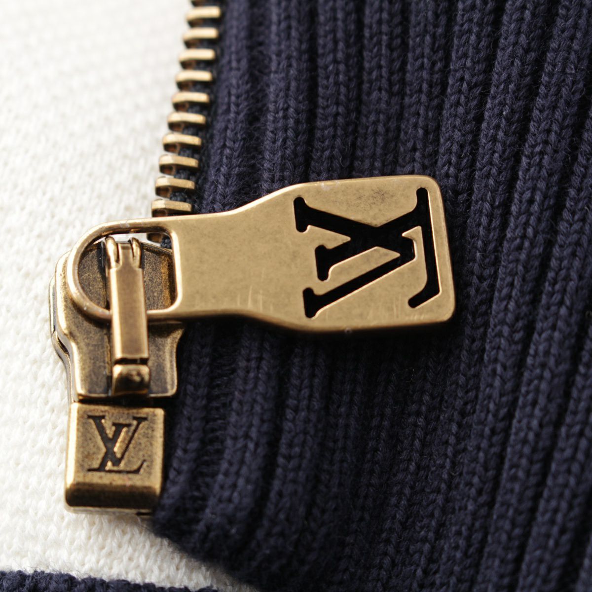 ルイヴィトン 24AW コットン ニット セーラー ジップアップ ブルゾン