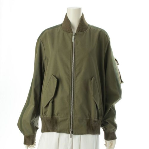 クリスチャンディオール 19AW サイドライン ボンバー ミリタリージャケット アウター 947C14B3204 カーキグリーン XS