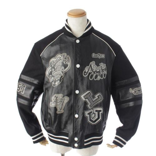 ルイヴィトン 23SS ミュージカル バーシティ ブルゾン スタジャン ジャケット アウター 1AAUYY ブラック 50