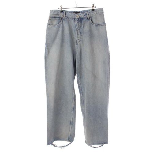バレンシアガ 23年 BAGGY ダメージ バギー デニムパンツ ボトムス ジーンズ 745213 ブルー M