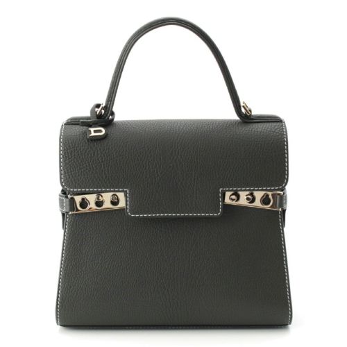 デルヴォー 21AW タンペートPM クリスピーカーフ 2way ショルダー ハンドバッグ ブリティッシュグリーン