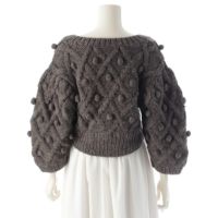 cygne シーニュ ウール 手編みポンポン ボタン カーディガン Florent