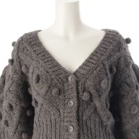 cygne シーニュ ウール 手編みポンポン ボタン カーディガン Florent