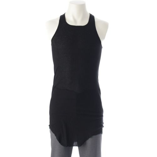 リックオウエンス 24SS コットン BASIC RIB TANK ベーシック リブニット ノースリーブ タンクトップ トップス RU01D3150 ブラック XL