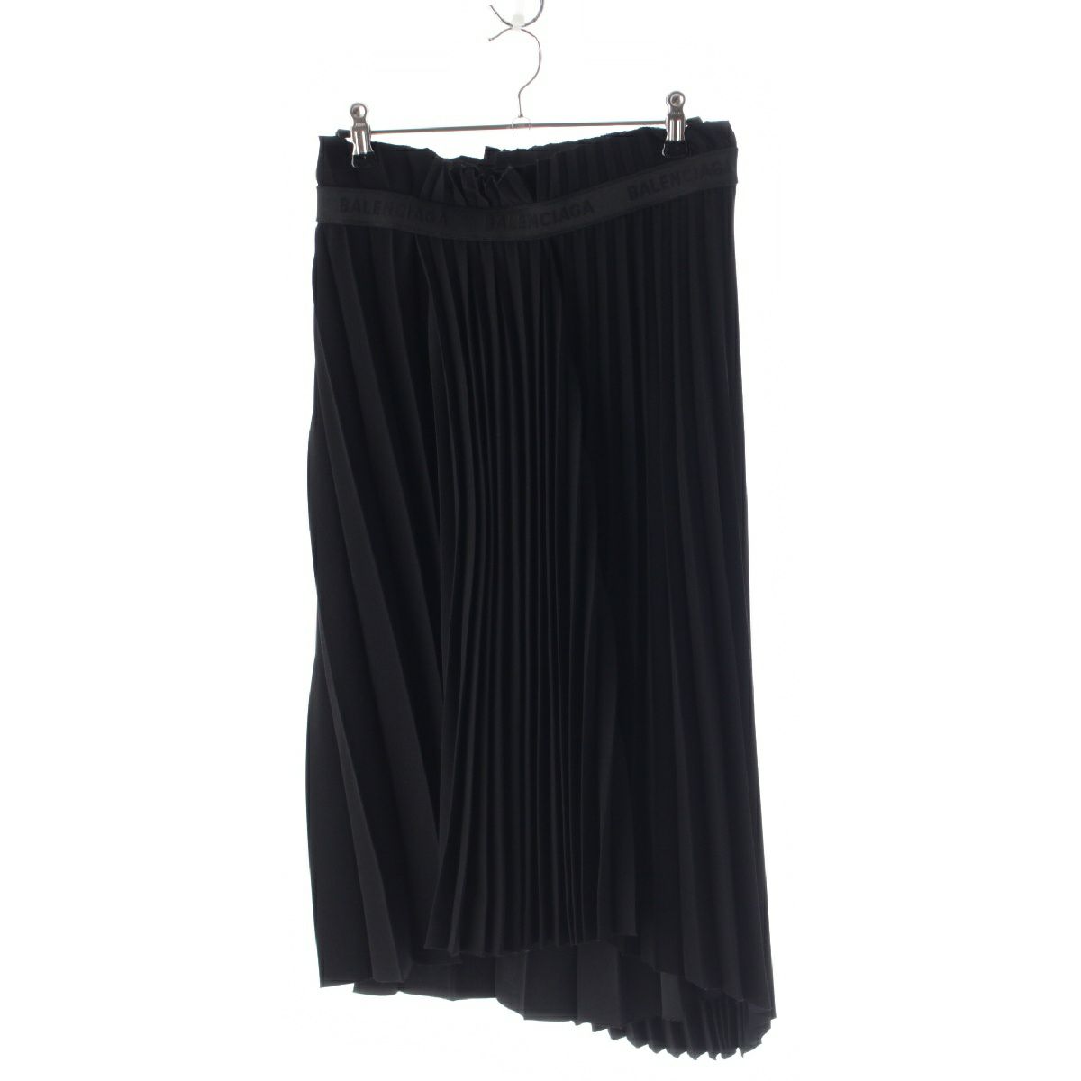 バレンシアガ 20年 ロゴ アシンメトリー プリーツ スカート 529757  