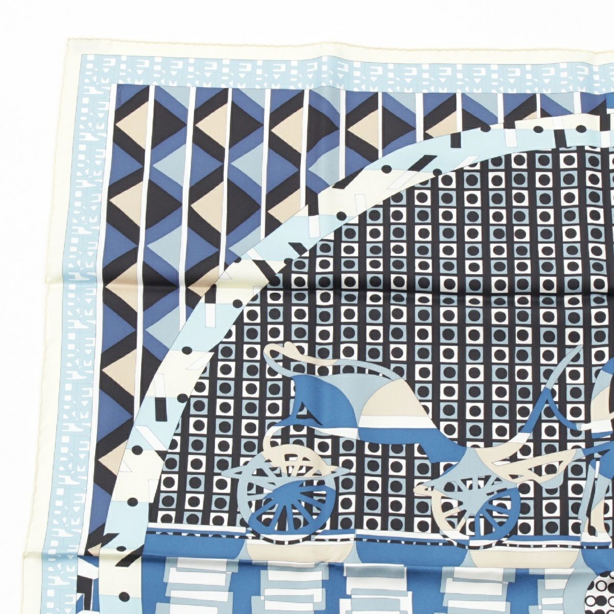 エルメス シルク カレ90 Ex-Libris A Carreaux エクスリブリス 