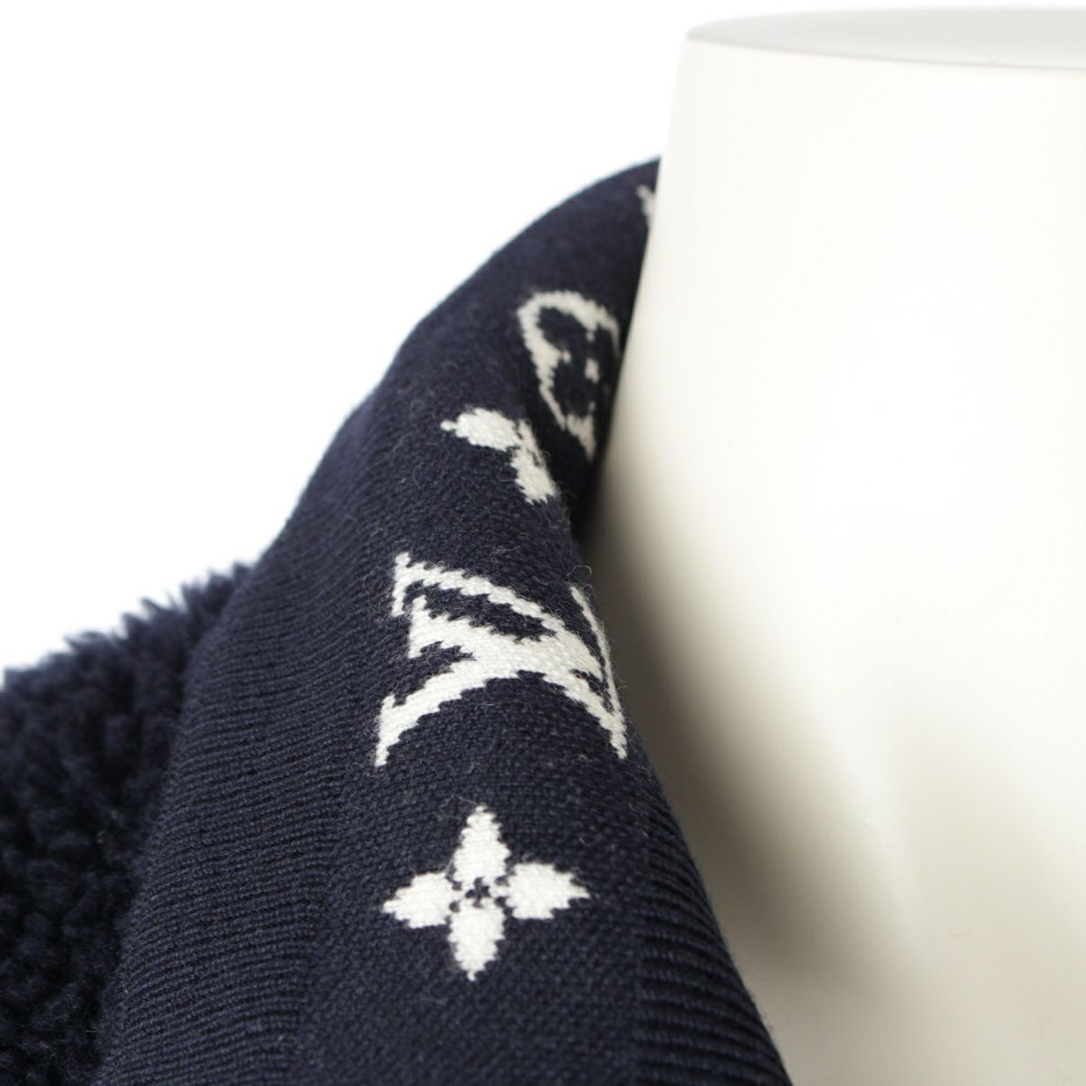 ルイヴィトン 25年 モノグラム ロゴ レザーパッチ フリース ブルゾン