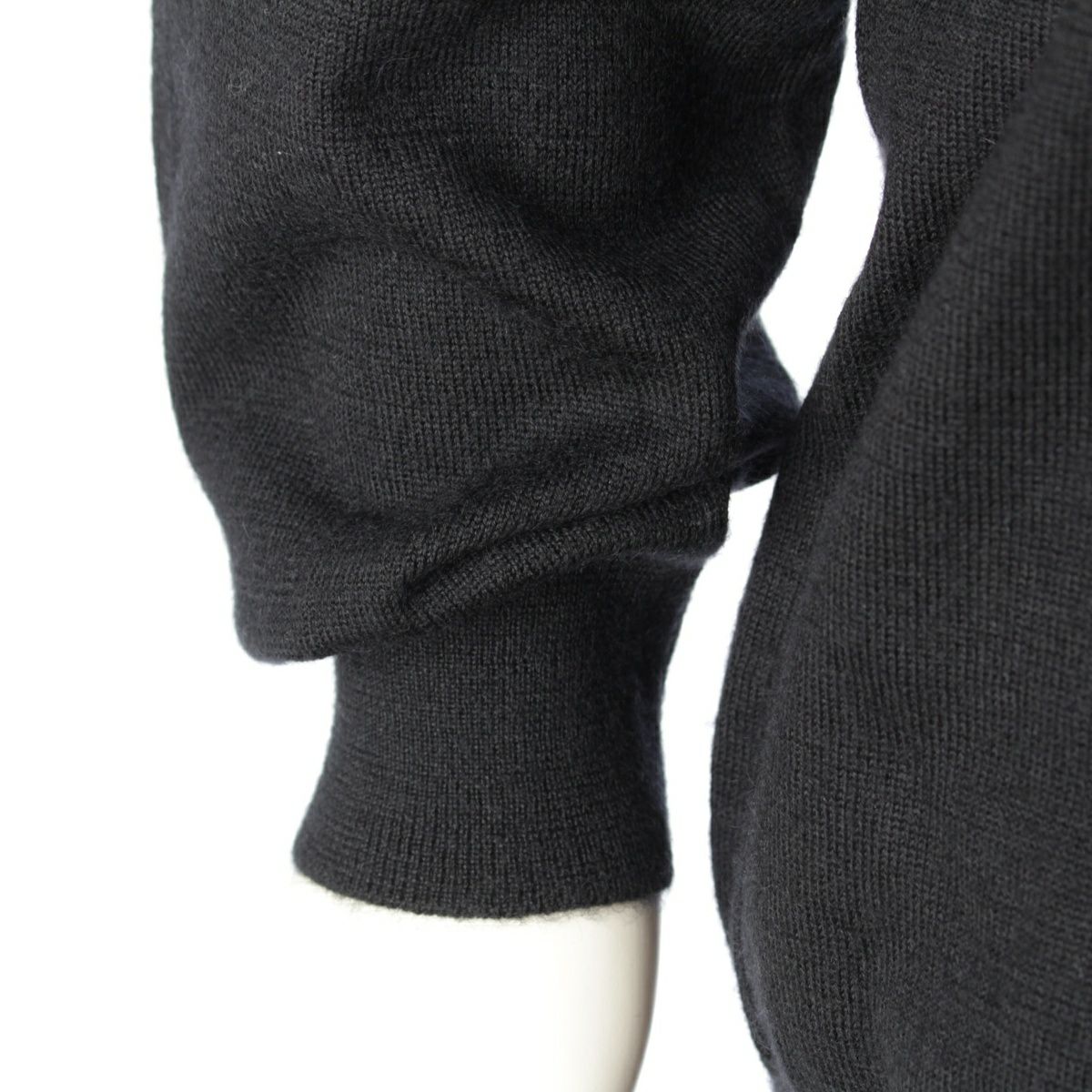プラダ カシミヤ ロゴ刺繍 クールネック ニット セーター トップス  