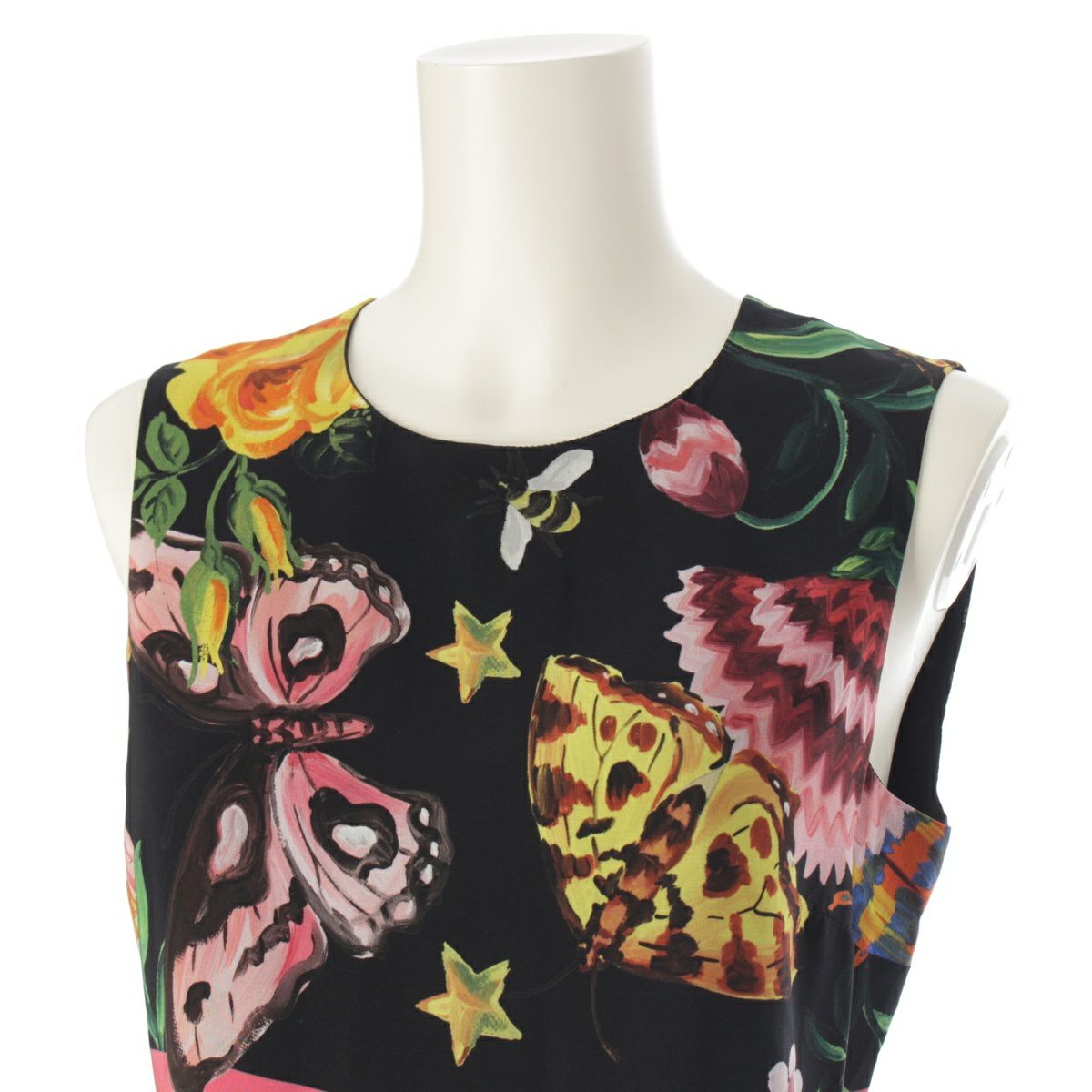 グッチ 16年 シルク フローラル デイ ドレス ワンピース 438722 マルチ  