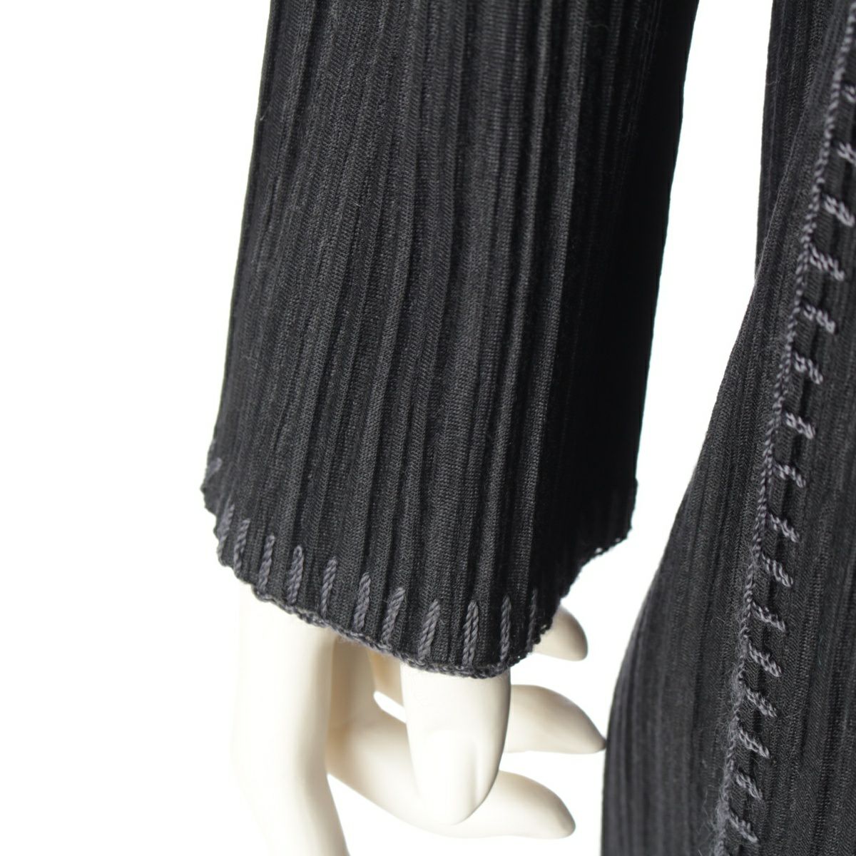 イッセイミヤケ ポリエステル プリーツデザイン ステッチ ロング ノー  