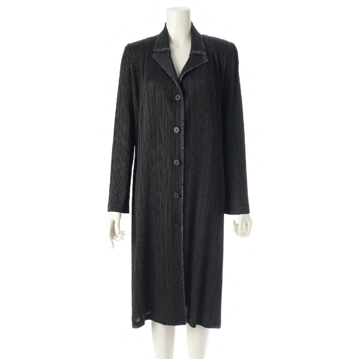 プリーツプリーズ イッセイミヤケ シャギートリム ショルダーパッド  