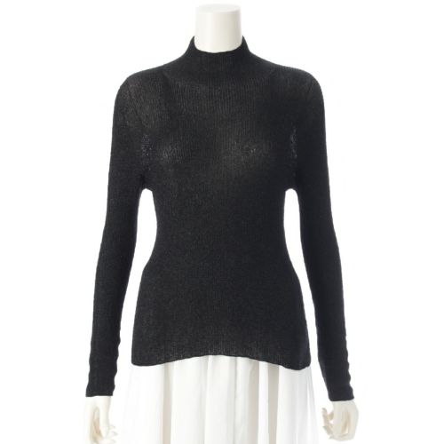 シーエフシーエル 24AW RIB LUCENT GLITTER MOCKNECK TOP ロングスリーブ モックネック カットソー トップス CF008KN232 ブラック 3