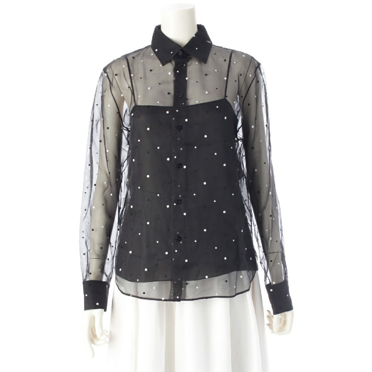 クリスチャンディオール コットン シルク ドット シースルー インナー  