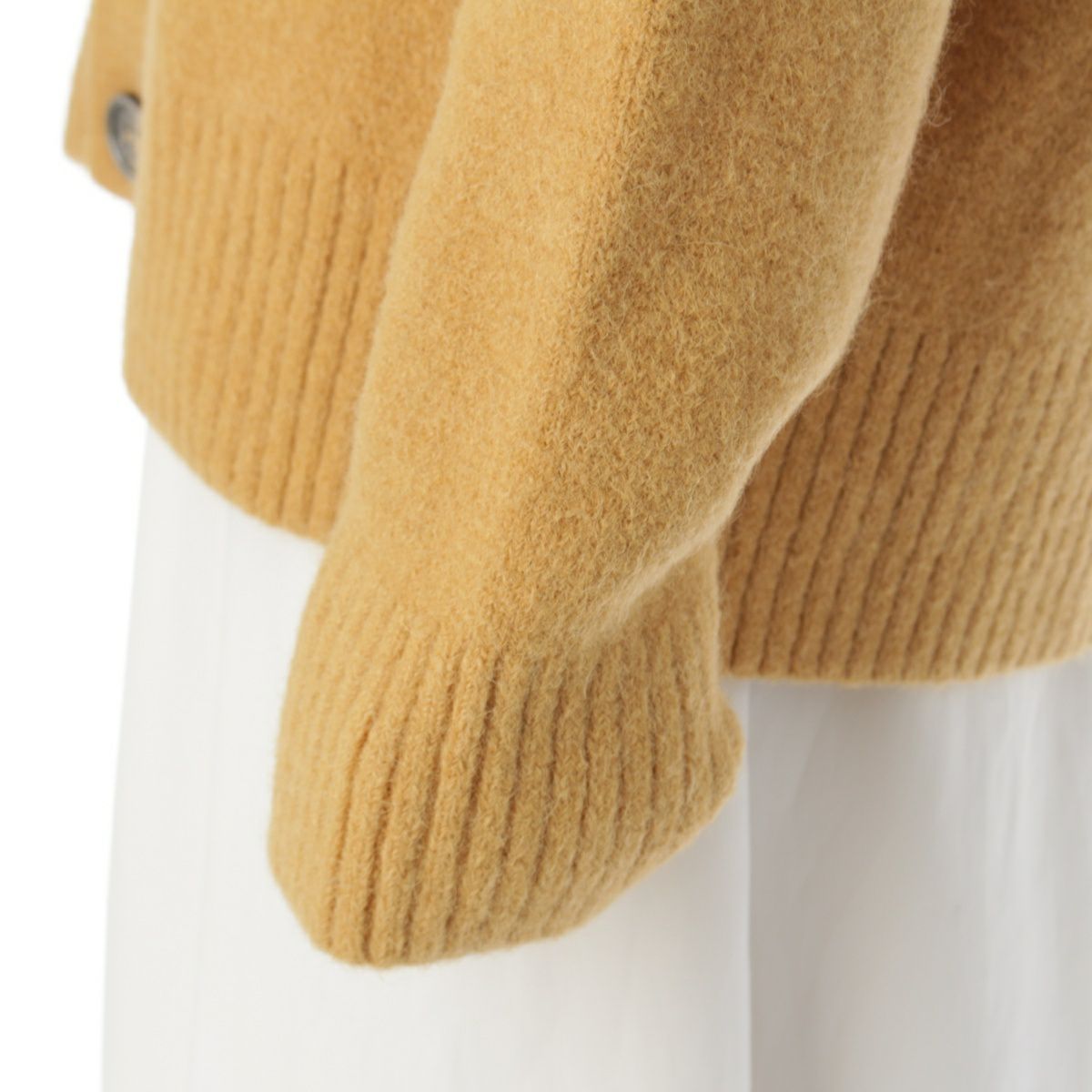 アミパリス アルパカブレンド Vネック ハート ニット カーディガン