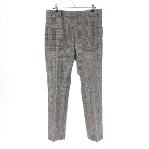セリーヌ 23SS エディスリマン ウール フレアチェック センタープレス パンツ スラックス ボトムス 2P032709T グレー 48