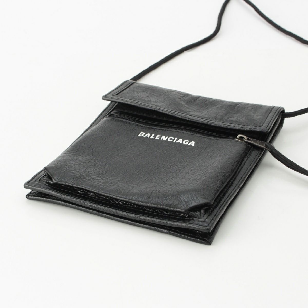 BALENCIAGA◇Explorer ロゴ レザークロスボディバッグ