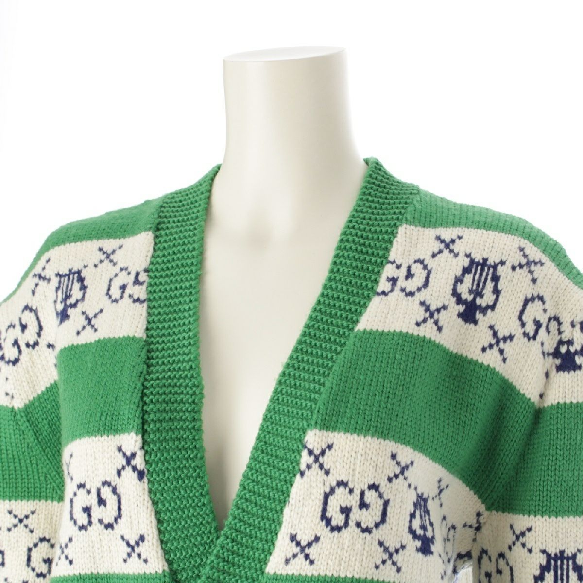 グッチ 19AW ウール GGリラストライプ ジャガード ニット グッチ 19AW ウール GGリラストライプ ジャガード ニット