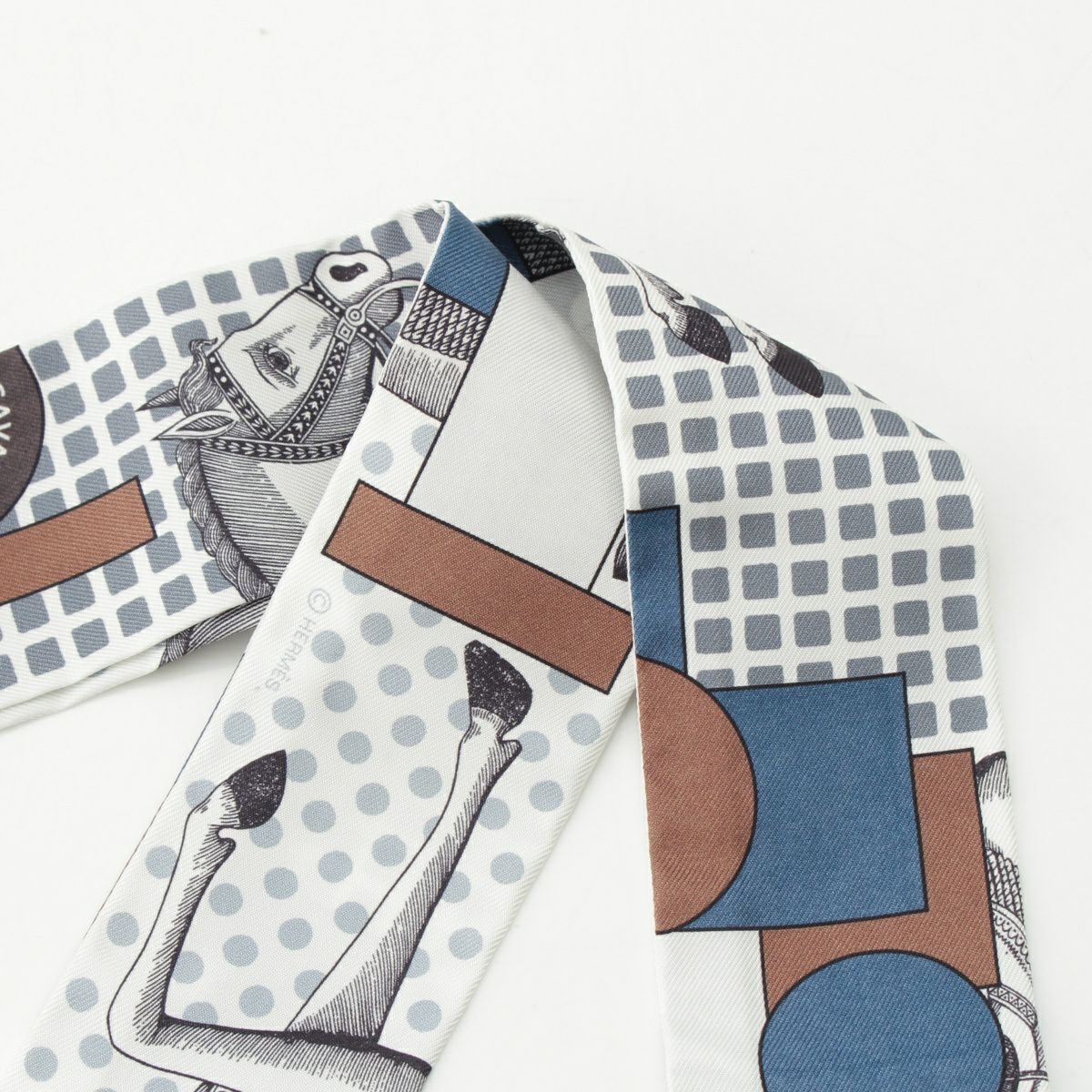 エルメス シルク ツイリー CAVALIER EN FORMES カヴァリエ・アン