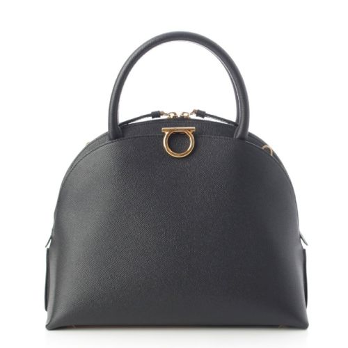 サルヴァトーレフェラガモ レザー ガンチーニ 2way ショルダー ハンドバッグ 21 0428 NERO 0741560 ブラック