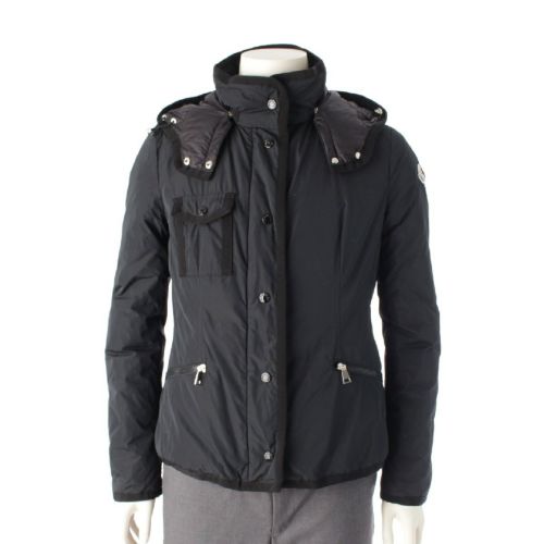 MONCLER - モンクレール 23AW Fauscoum ナイロン ウールツイル パネルキルティング ダウンジャケット ブルゾン アウター ブラック 5【中古】 モンクレール MONCLER 23AW Fauscoum ナイロン ウールツイル